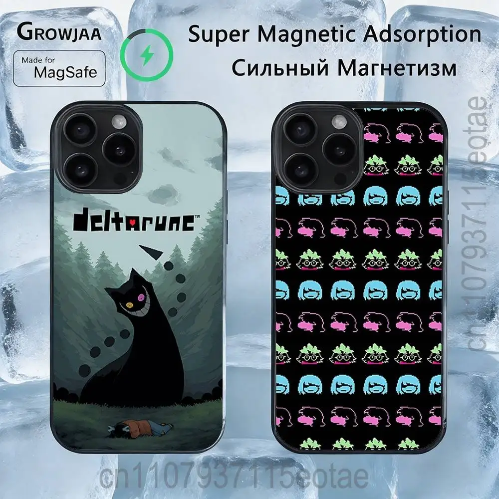 

Game D-Deltarune Ralsei Magnetic Phone Case For IPhone 14 16 17 13 12 11 15 Pro Max Plus For Magsafe Wireless Charge Cover