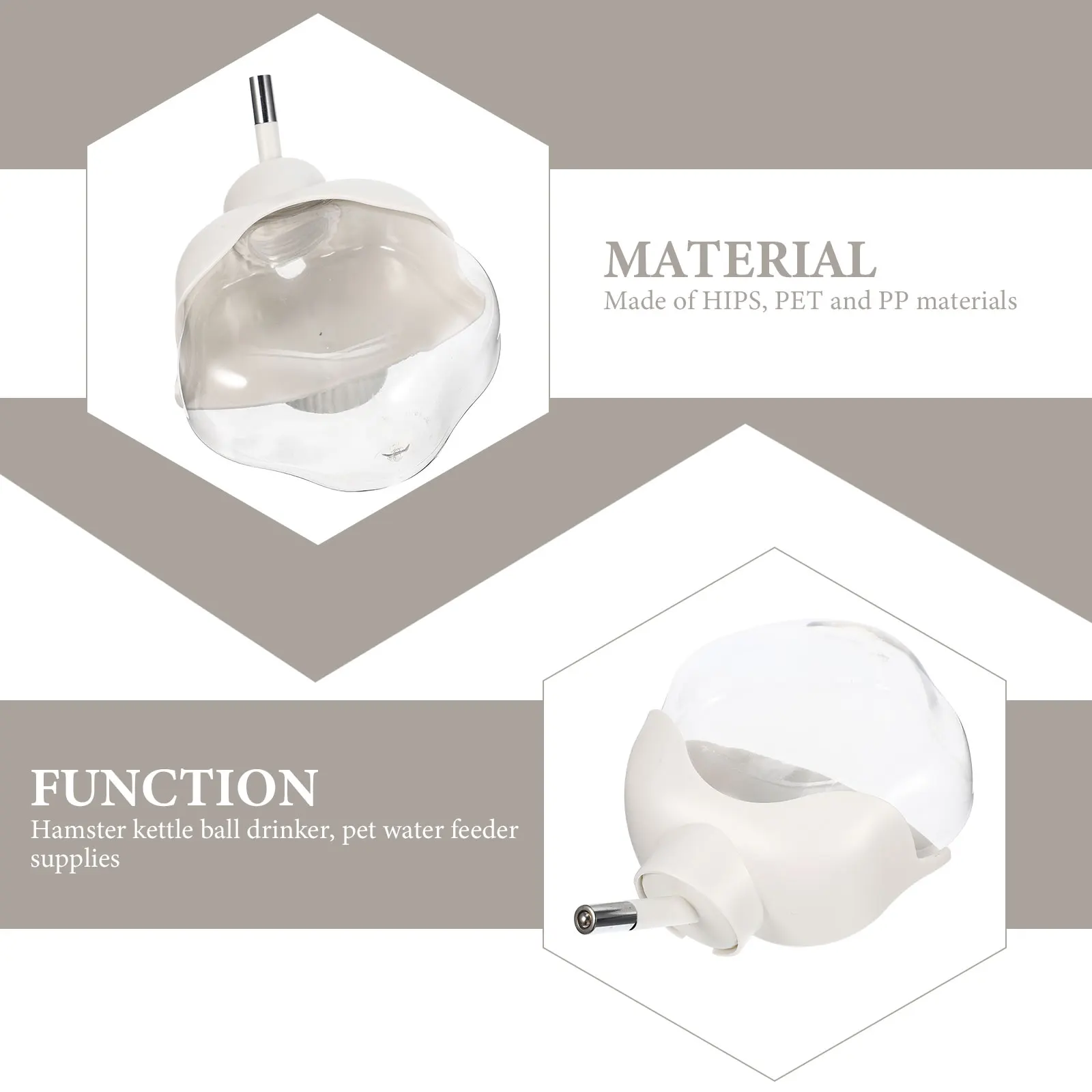 

Hamster Water Bottle Automatic Feeder Leak Proof Guinea Pig Container Small Animal Supplies Hygienic Tool Transparent Design