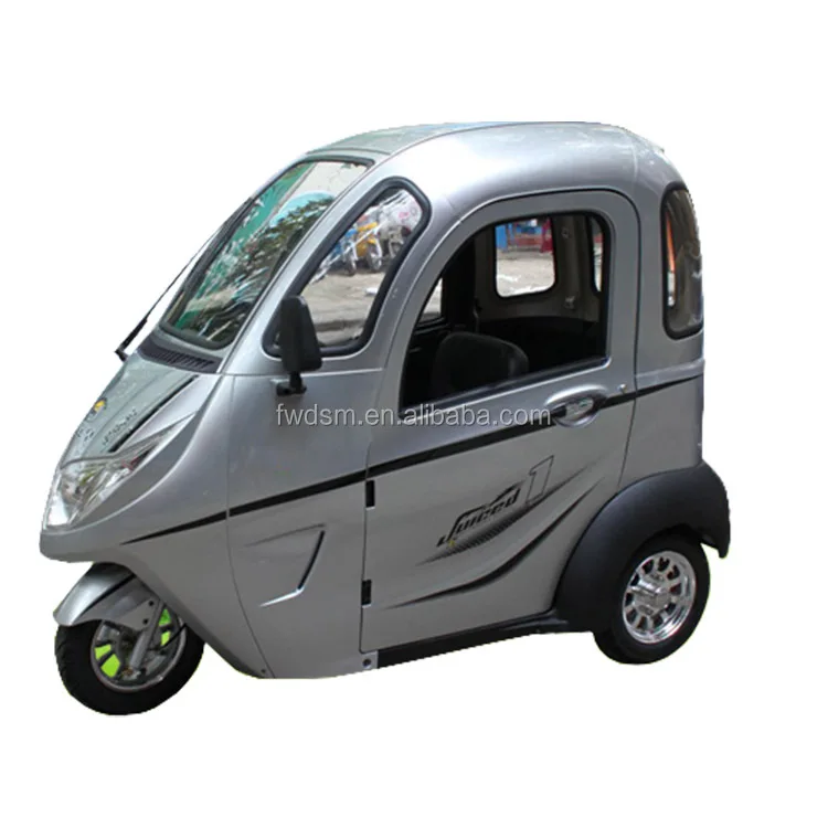 Enclosed cheap adult electric tricycle with passenger seat