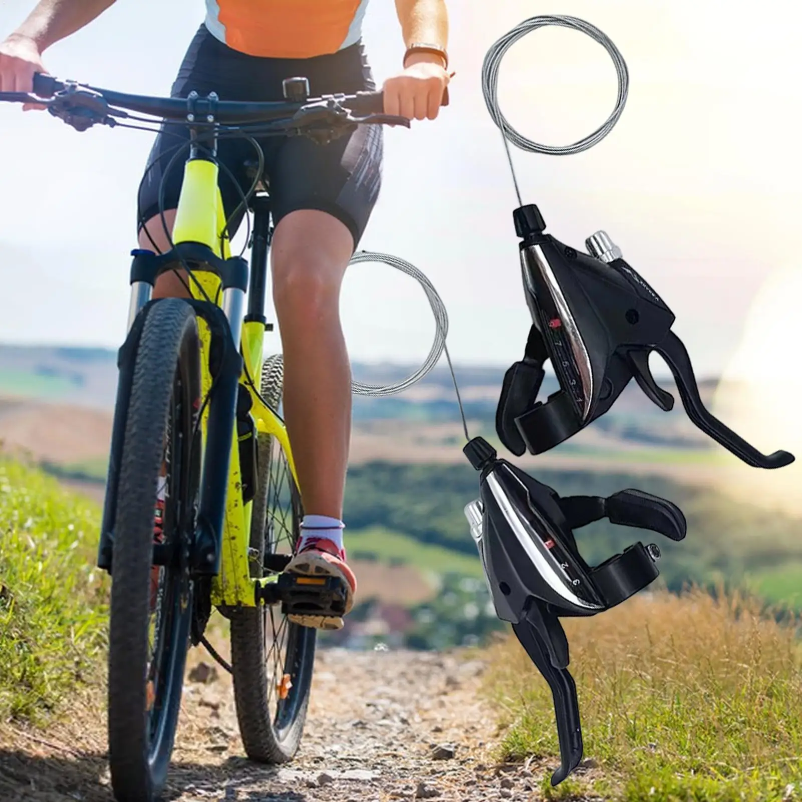 

Cycling Shifter Aluminum Alloy Replacement Parts 1 Pair Mountain Bike Gear Shift Lever For Road Folding Trail Riding Fitness