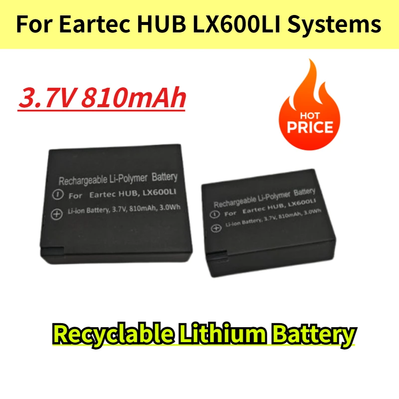 

Recyclable Lithium Battery for Eartec HUB LX600LI Systems 3.7V 810mAh