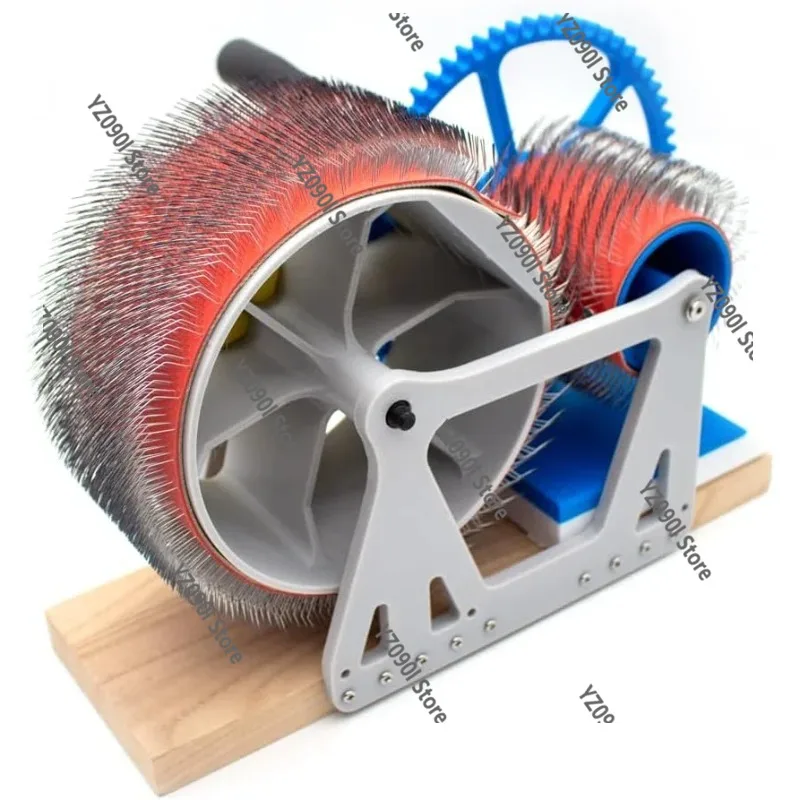 Hand Cranked Wool Combing Machine DIY Wool Felt Making Yarn Mixing Processing Tool