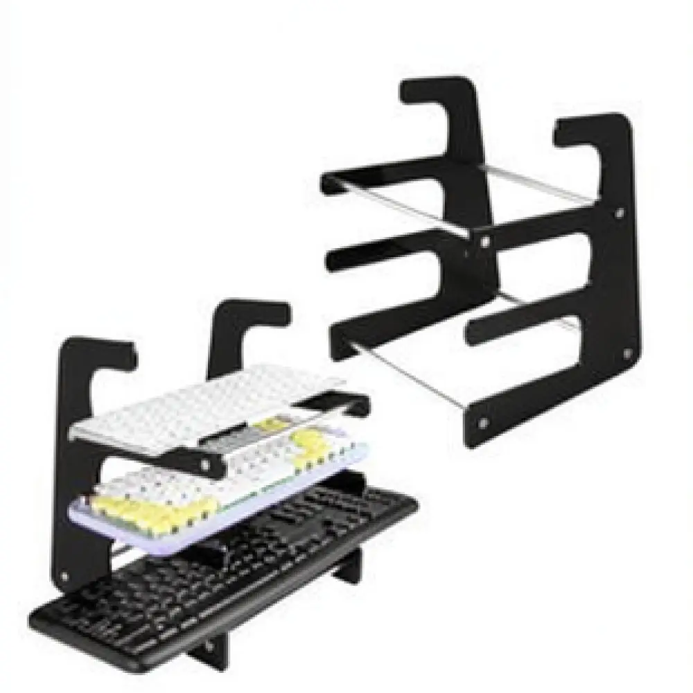 Modern Desktop Storage Rack Acrylic Transparent Keyboard Stand Organizer For Office Gaming Desk Accessories
