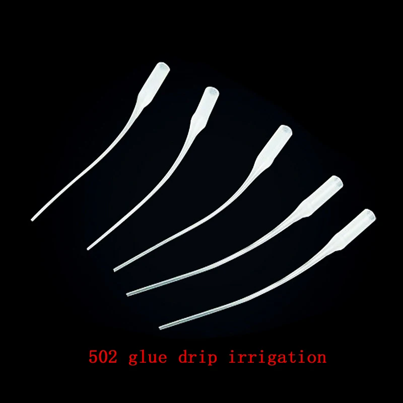 100/200pcs Glue Micro-Tips for 502 Glue Bottle Glue Dropper Extender Precision Applicator Dropping Tube Nozzle for Crafting Lab