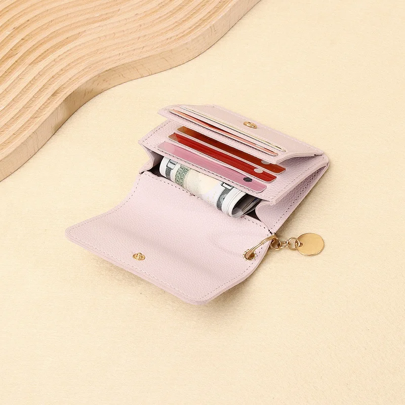 【حقيبة قوانغتشو】حقيبة يد نسائية صغيرة محمولة رقيقة حامل بطاقة العملات المعدنية حامل بطاقة الائتمان الموضة محفظة النقود المفاجئة حقيبة سلسلة المفاتيح #5