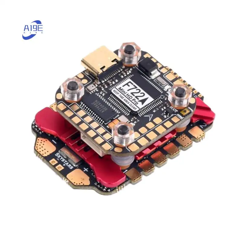 A19E-F722 Mini Stack Flight Controller AM32 55A 4IN1 ESC 20X20 3-6S Built-In OSD Untuk Suku Cadang Drone FPV Freestyle
