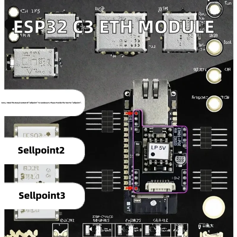Wireless-tag WT32-ETH01 EVO ESP32-C3 Ethernet Module WiFi for Gateway Smart Home Development Board