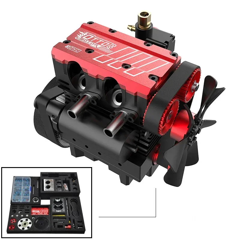 

TOYAN FS L200AC Nitro Engine Model Red Kit 7cc Inline 2 Cylinder 4 Stroke Air Cooled Engine Model Kit - OTTO Edition