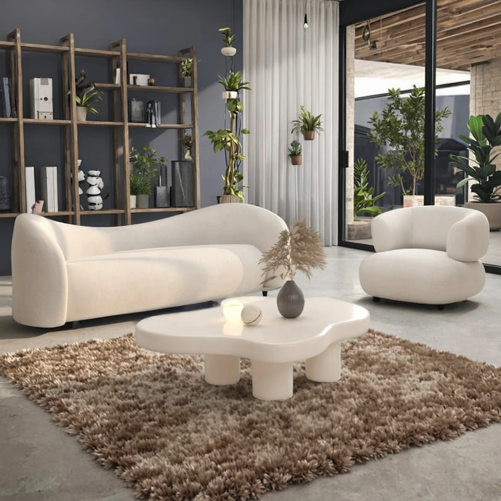 #Light Luxury 2 Seater Apartment-Friendly Genuine Leather Sectional Sofa Set with Modular Design and Stainless Steel Legs
