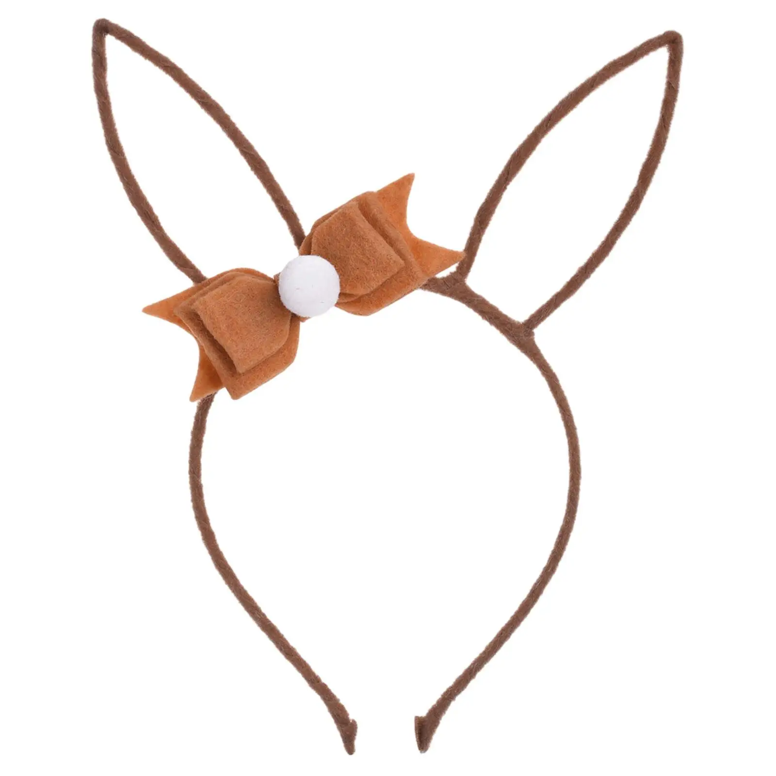 Plush Bunny Ears Headband Bow Hairband Headdress Cartoon Costume Accessories for Kids Party Costume Birthday Easter Halloween