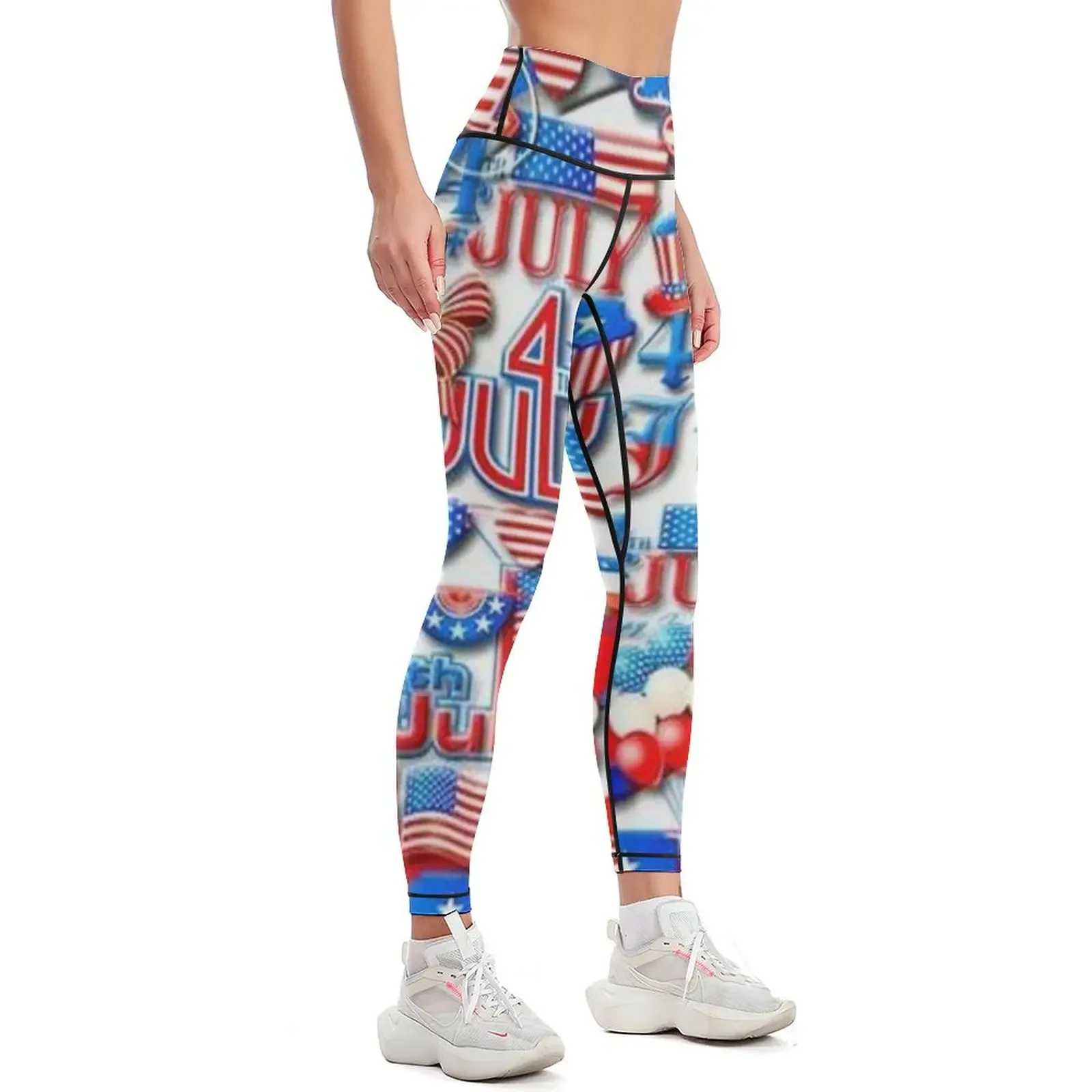 USA- America 4 july Leggings Legging sport Women's fitness gym top harem pants Womens Leggings