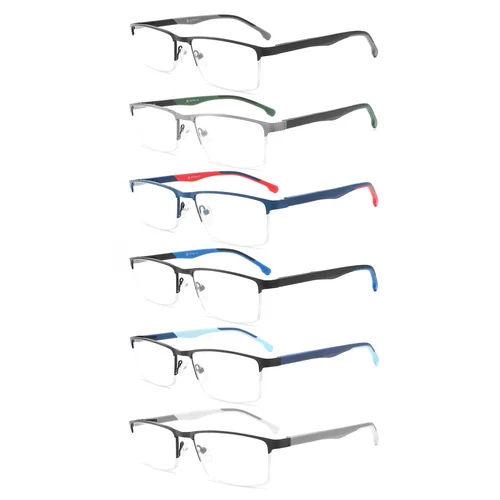 Imagen 2 del producto 2025 NUEVOS hombres gafas de lectura con bloqueo de luz azul para mujeres lectores con marco de metal lupa presbicia lente gafas + 0,75 ~ 3,0