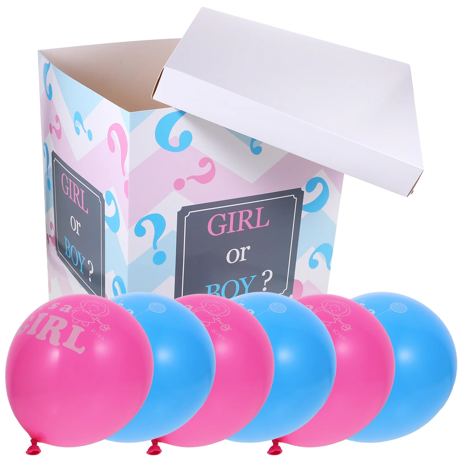 

and Blue Balloons Box Gender Reveal Decor Birthday Decorations Baby Boxes for Shower Paper