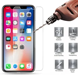 9H Tempered Glass for iPhone 1312 XR Xs Max Screen Toughed Glass for iPhone X 10 8 7 6s 6 Plus Hard Film Glass on iPhone 5 5S SE