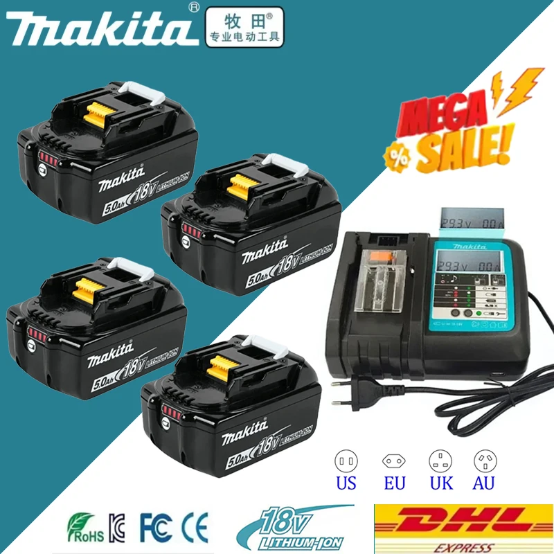 

Original genuine 18V Makita 2Ah/5Ah/6Ah/9Ah Battery, for Makita DTD DTW DAS DDF TD TW BCS BDA BDF DMP GA Power Tools Battery