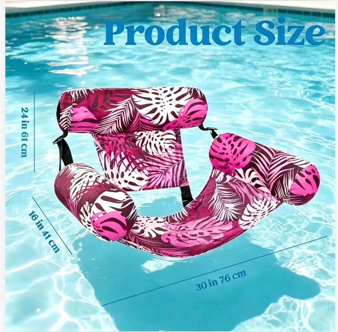 Outdoor Beach Lake Swimming Pool Float Lounge Chair Heavy Duty Inflatable Portable Adult Water Recliner For Summer Holiday Rest