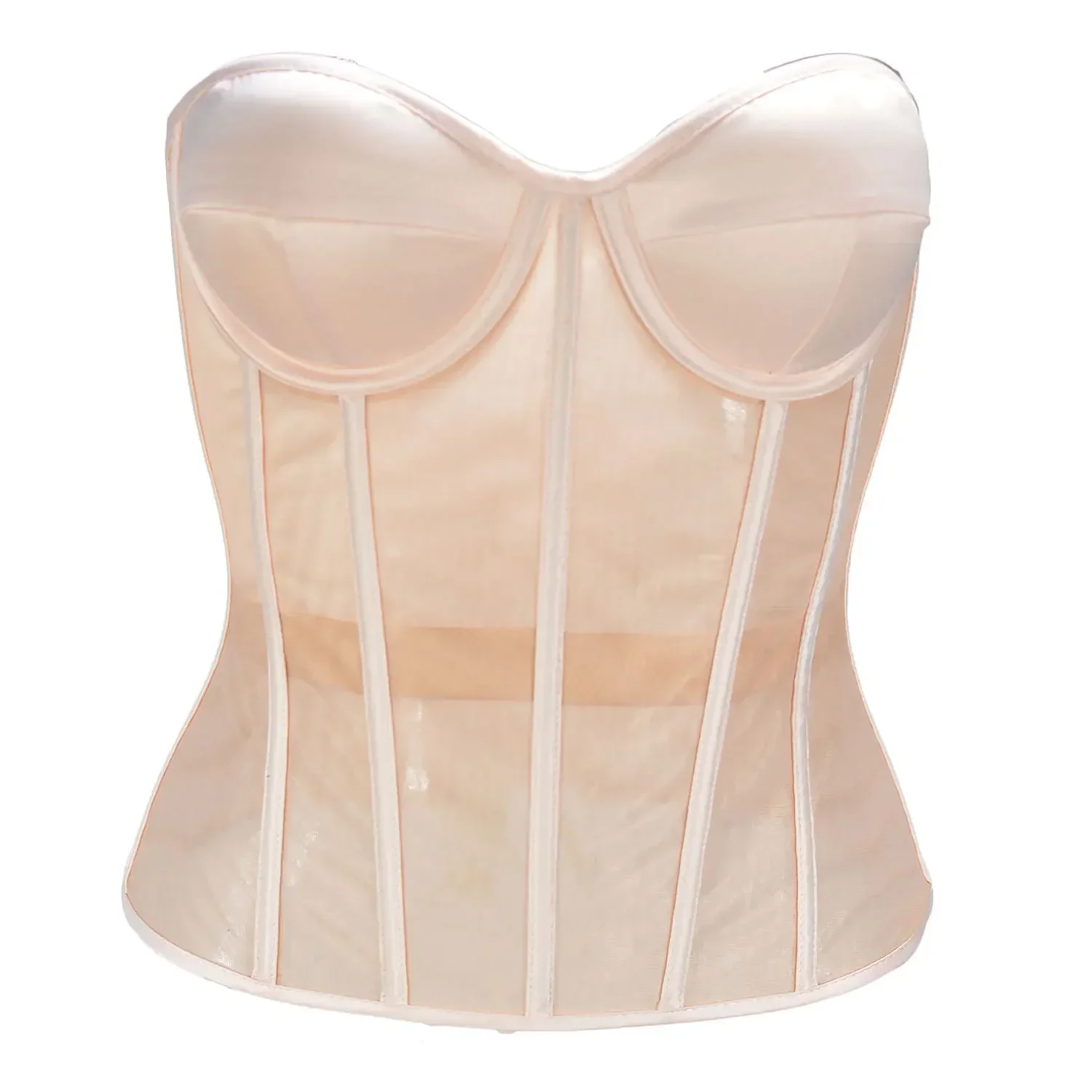 

Sexy Thin Body Shaper Underwear Corset Waist Trainer Lingerie Lace Corsets Perspective Mesh Shapewear Women Fashion Clothes Faja
