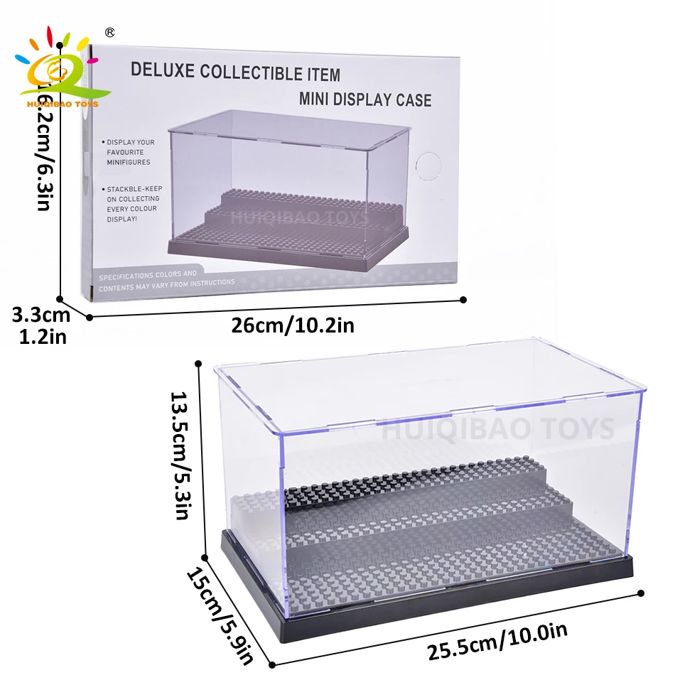 HUIQIBAO Stofdicht Figuren Vitrine Box Show Case Voor Model Collectie Bouwstenen Display Box Bricks Speelgoed Kinderen Volwassen