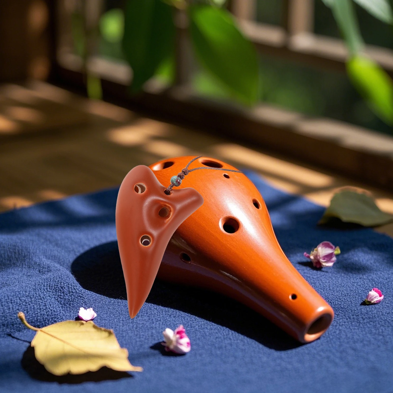 

Ceramic Mini Ocarina Coffee Tone 6 Hole Flute High Pitch Melodious Sound Easy to Play Portable Instrument for Music Lovers