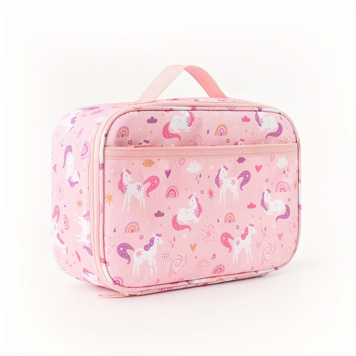 Kids Lunch box Insulated Soft Bag Mini Cooler Back to School Thermal Meal Tote Kit for Girls, Boys, Unicorn