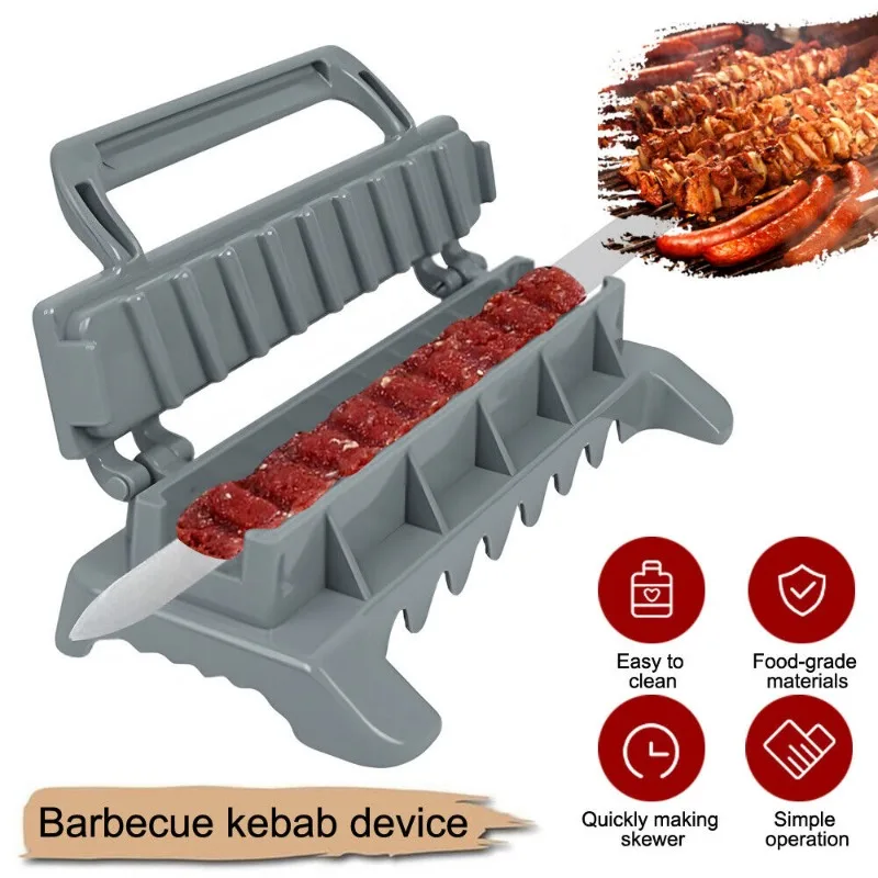 Máquina para hacer Kebab, herramientas para barbacoa, máquina para brochetas de carne, prensa para Kebab, preparación de plástico, molde Manual