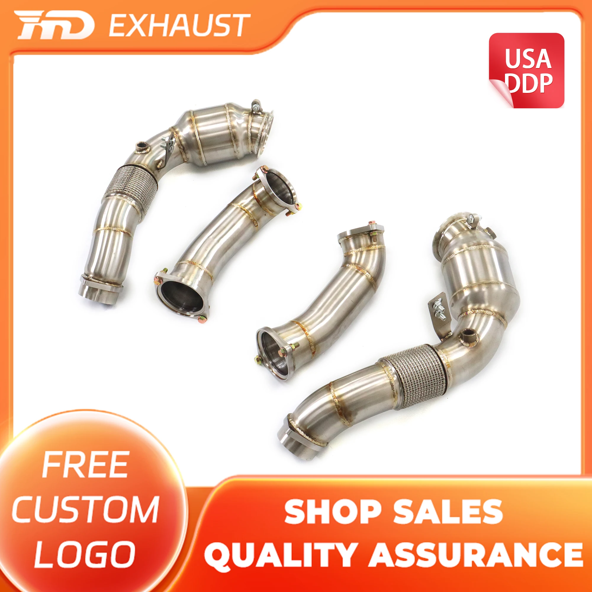 

Горячая распродажа HMD, водосточная труба из нержавеющей стали для BMW M8 M5 M6 F90 F92 S63 4,4T с выхлопом OPF Performance для автомобиля