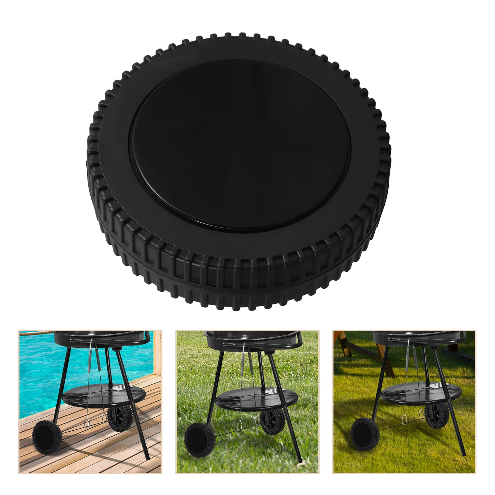 

2Pcs 7 Inch Plastic Grill Wheels Directional Heavy Duty Replacement Bbq Cart Gas Grill Trolley Heat Resistant Wear Resistant