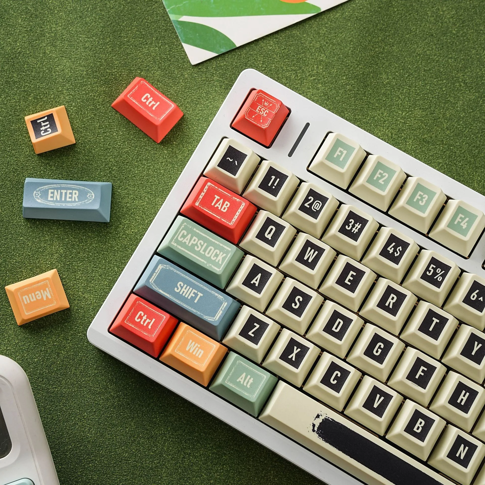 Retro Mechanical Keyboard keycaps Cherry Profile PBT Keycap Spanish French Korean German Key Caps ISO Enter 7U space custom DIY