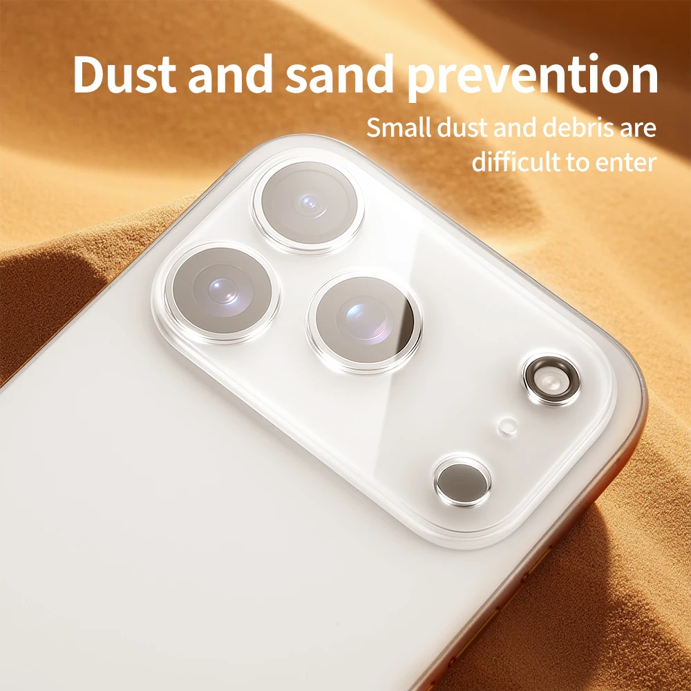 2 قطعة 9H الزجاج المقسى آيفون 17 17 برو ماكس 17 الهواء الخلفي عدسة الكاميرا حامي الشاشة غطاء آيفون 17 برو ماكس عدسة فيلم