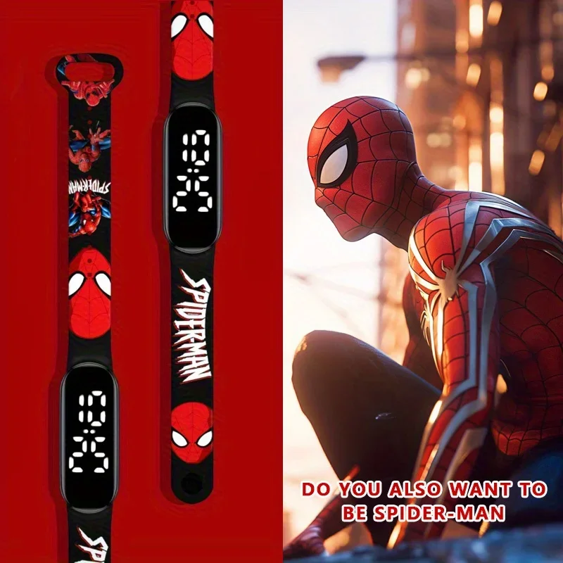 

Miniso Marvel Spider-Man Digital Watch Touchscreen, Interchangeable Strap, Case24-Hour Display, Superhero Themed