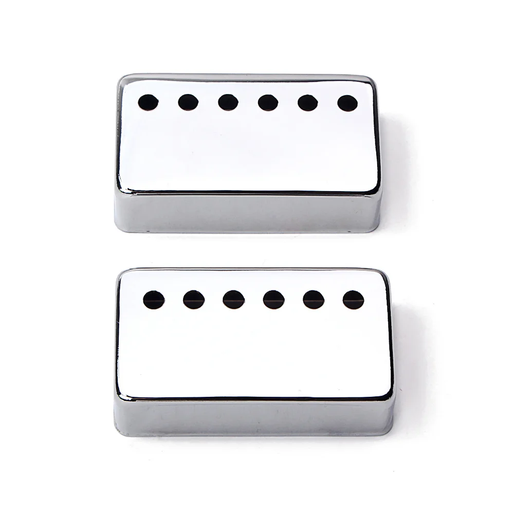 2 Stücke Semi-Open Metall Humbucker Pickup Abdeckungen Silber 6 Löcher Langlebige Leichte E-gitarre Teil Pickup Abdeckung