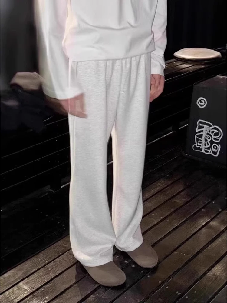 

Men's ey Floral Le Bend Knife Pants American Retro Drapey Cleanfit High-End Feeling Casual Sports Trousers