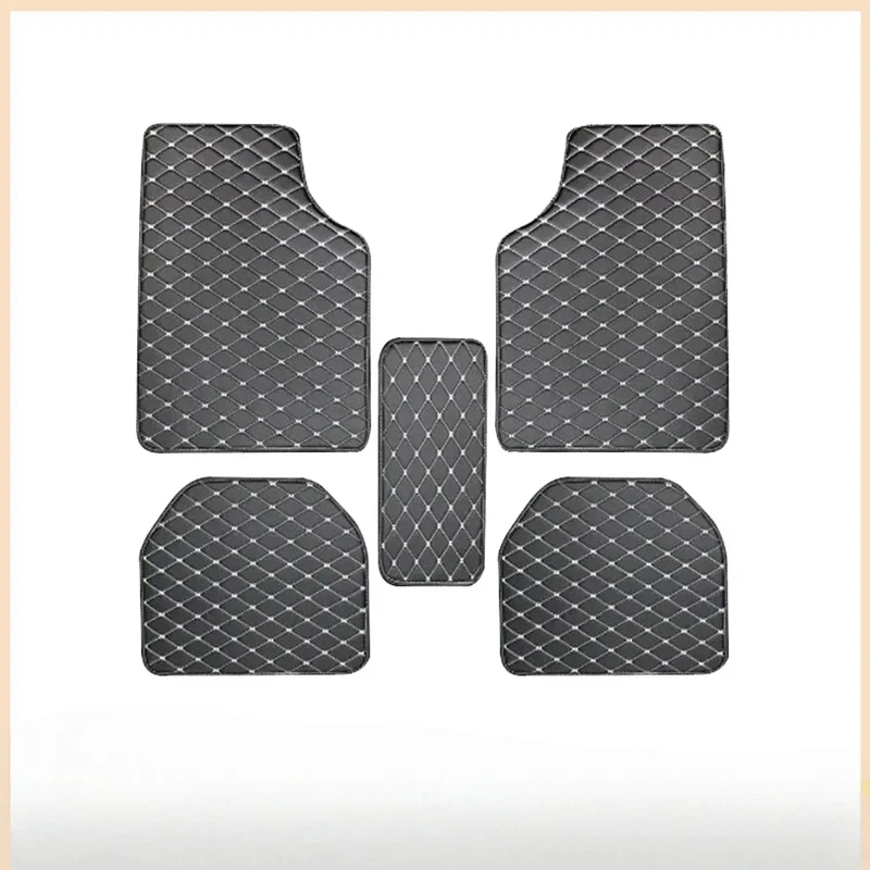 Car Floor Mats 5Pcs PU Leather Universal Quality Waterproof Auto Foot Pad Protector Automobile Interior Car Interior Accessories