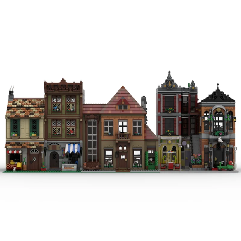 مدينة شارع عرض Moc اللبنات البحر الأبيض المتوسط عطلة البيت التكنولوجيا الطوب DIY الجمعية لعبة البناء هدايا العيد #5