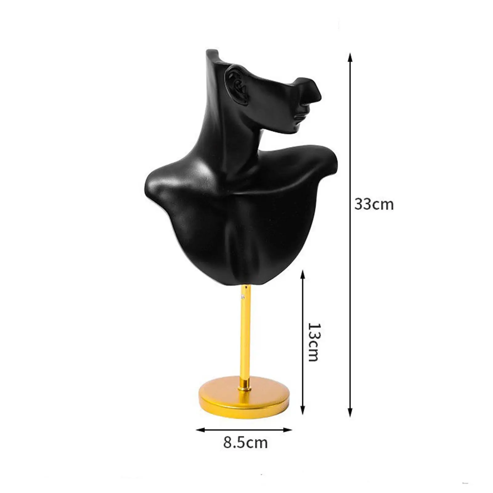 

Pendant Necklace Earrings Bust Display Stand, Photo Props Holder for Women Showroom Shelves