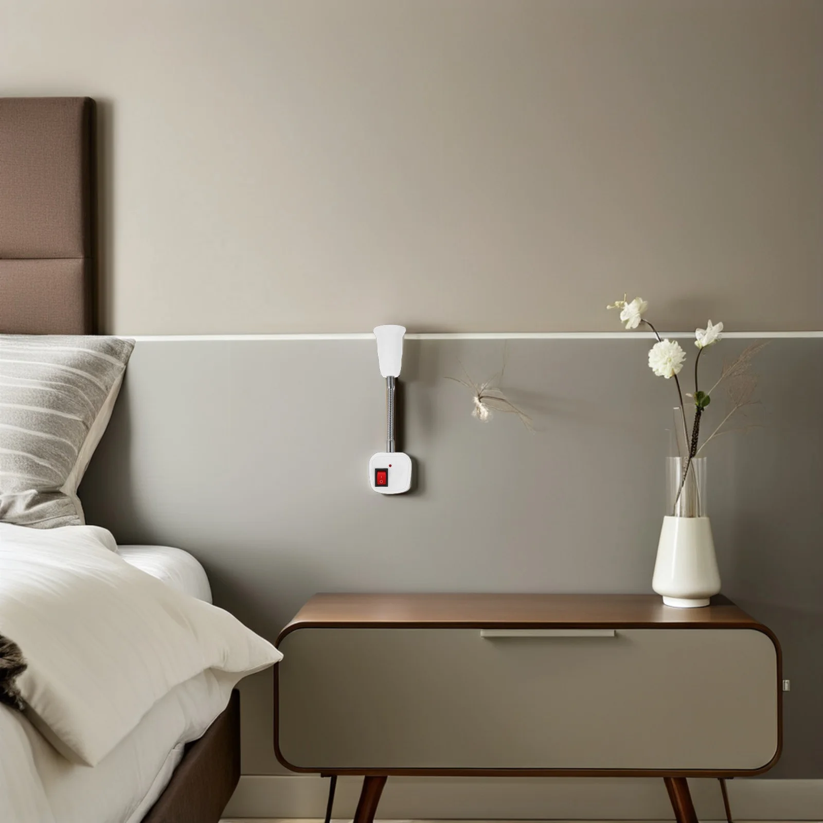 

Lamp Socket Extender E27 Adapter with Switch Flexible Gooseneck Design for Home Office Lighting Light Bulb Holder