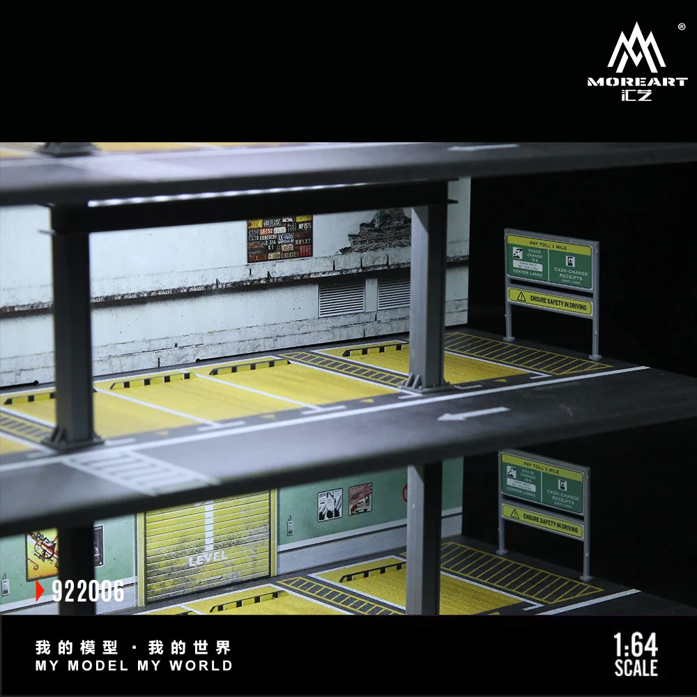 More Art 1:64 Steel Frame Style Garage C Simulation Three-Dimensional Model For Display&Collection&Gift