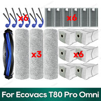 Compatible for Ecovacs T80 Pro Omni Accessories Main Brush Hepa Filter Roller Mop Dust Bag Spare Parts