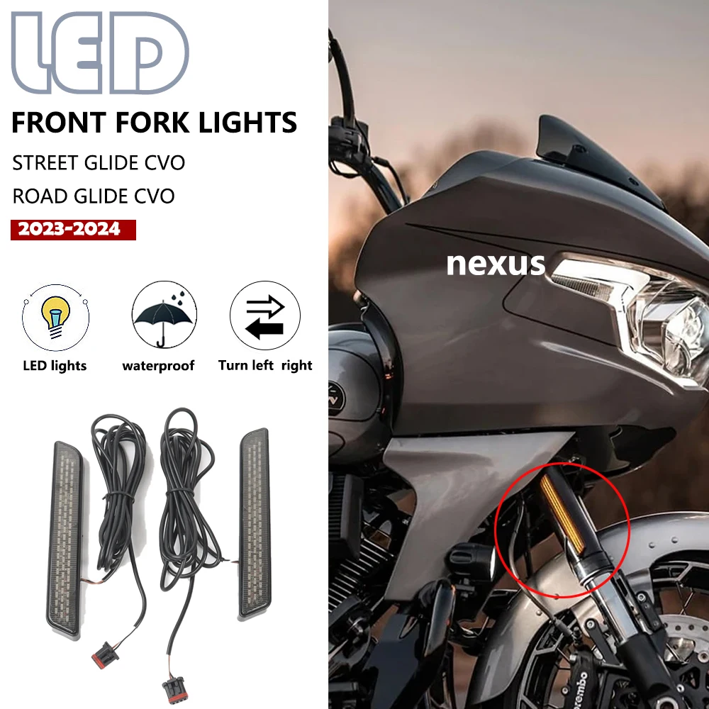 For Harley Touring FLHX, FLTRXSTSE, SE, Road Fetal de ST 2023-24 Boosts Visibility & Style Perfect Fit  LED Running & Turn Light