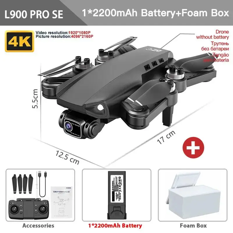 To L900 Pro SE / L900 SE MAX Drone 5G GPS HD Camera FPV Flight Time Brushless Motor Quadcopter Distance 1.2km 4K Professional