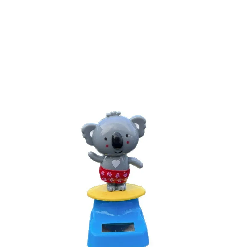 Popularidade quente de novos brinquedos solares dos desenhos animados bonito coala dança solar balançando cabeça brinquedo casa decoração do carro presente criativo