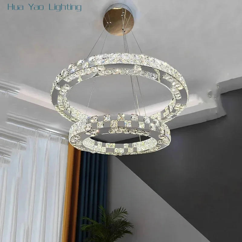 

Modern Home Decoration Crystal Chandelier, Stair Pendant Lamp, Living Room Pendant Lights, Interior Lighting