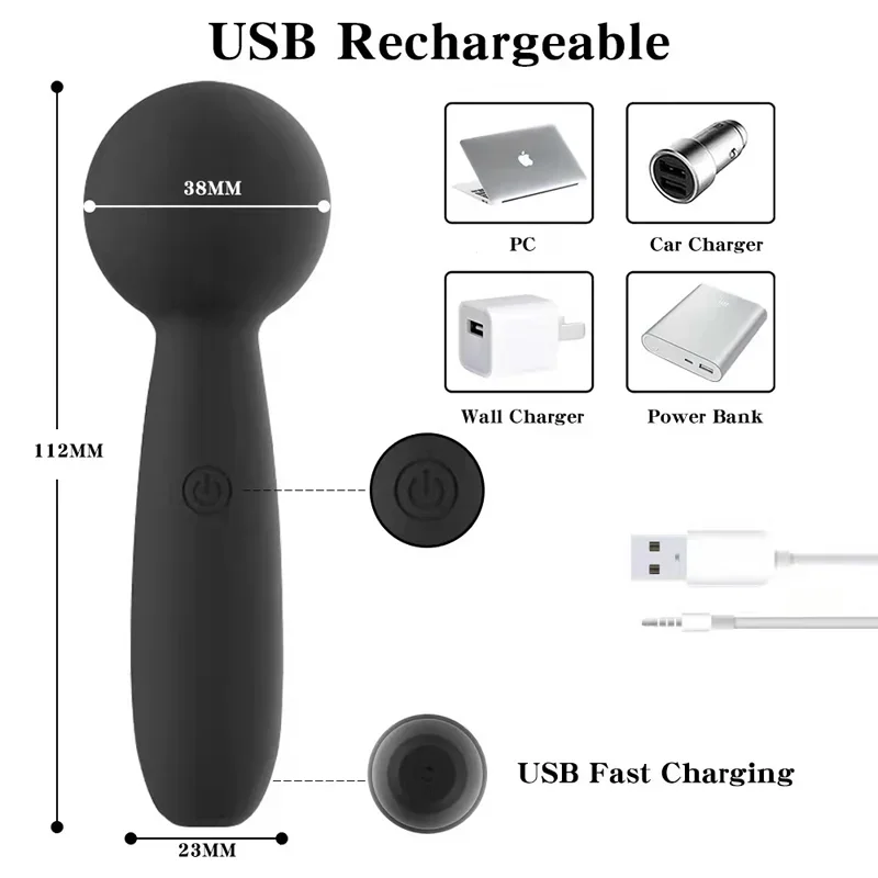 دسار AV عصا سحرية 10 سرعات هزاز لاسلكي G بقعة محفز البظر مدلك الاستمناء الجنس لعب للنساء الكبار #5