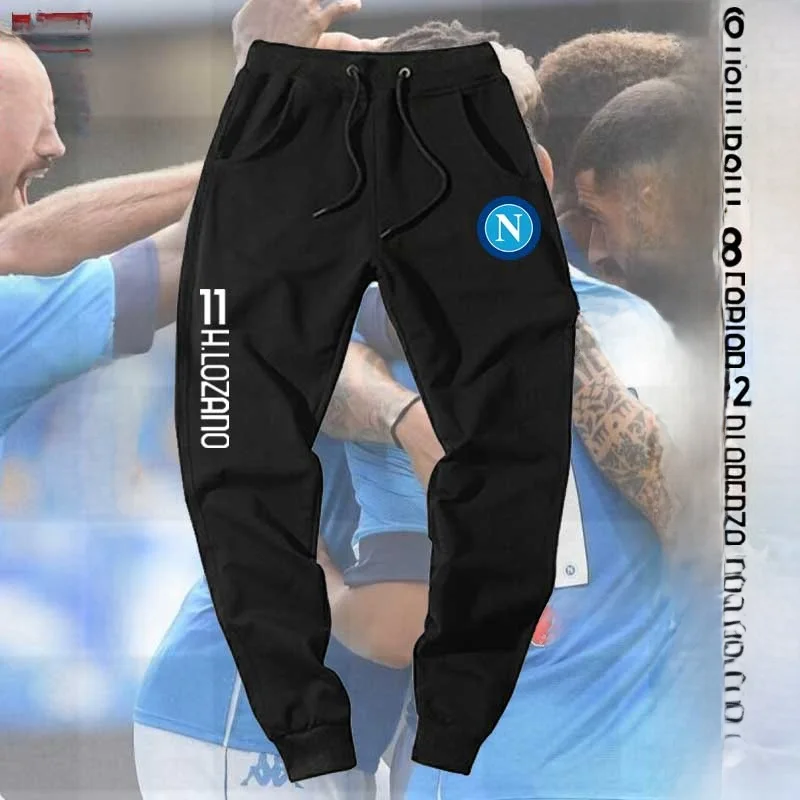 

Спортивные брюки Napoli Serie A Fanwear OSIMHEN, облегающие, длинные, из хлопка, с геометрическим узором