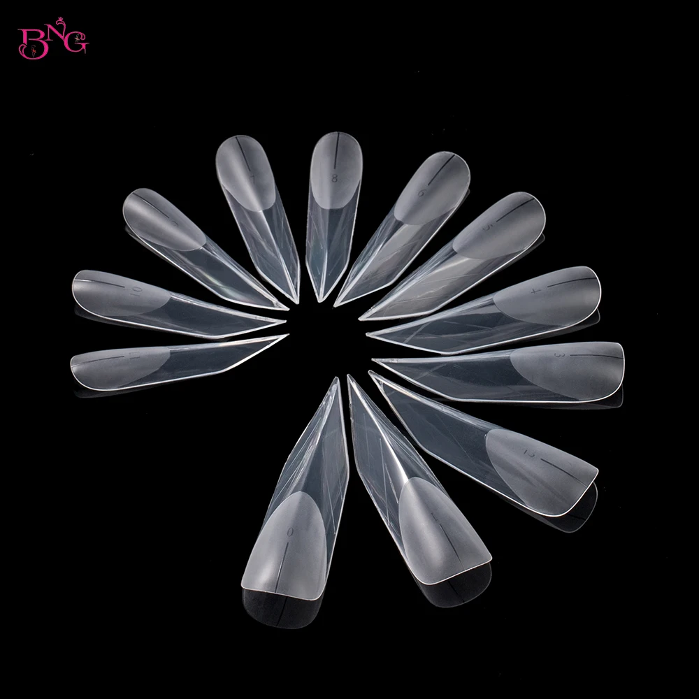 New 120Pcs Dual Nail Forms Special Shape Poly Nail Gel Full Cover Nail Molds 12 Sizes Russian Manicure Tools Acrylic Nail Forms