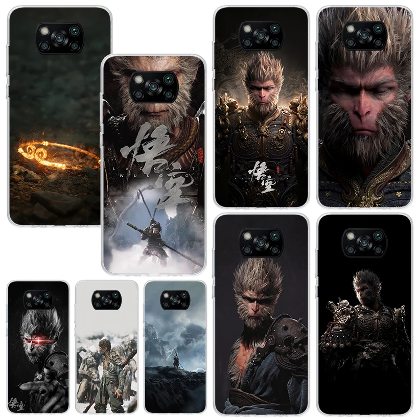 Black Myth Wukong Game Phone Case For Xiaomi Poco X7 X6 X5 X4 X3 Nfc F6 F5 Pro F4 Gt F3 F2 F1 M5S M4 M3 Art Fundas Back Cover