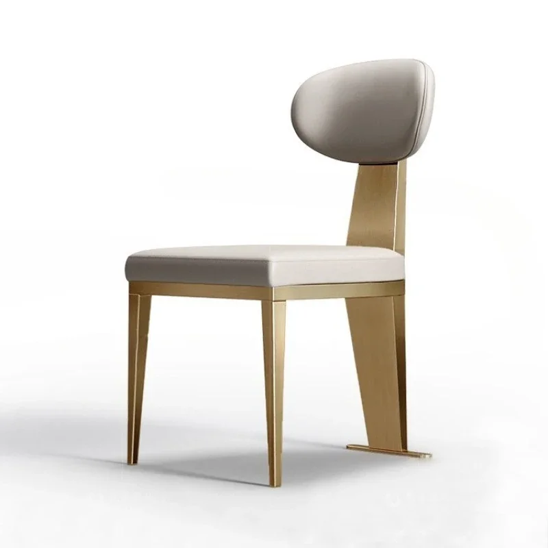 

Light luxury dining chair home high-end modern high-end designer dining table and chair creative leather makeup chair