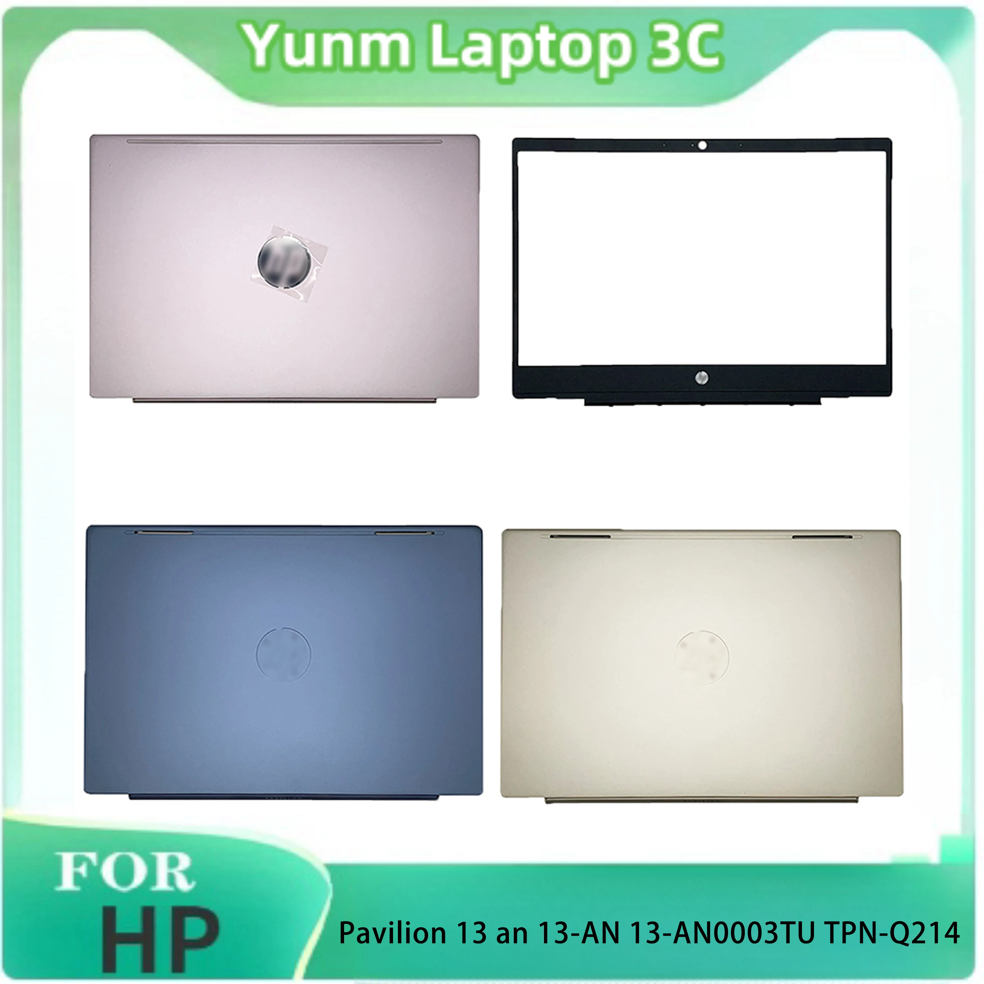 Original New Laptop LCD Back Cover For HP Pavilion 13 AN 13-AN 13-AN0003TU TPN-Q214 Series Pink Silver Gold Blue