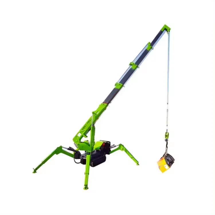 1.2 Ton Folding Crane Hydraulic Telescopic Boom Crawler Cranes Cantilever Spider Crane