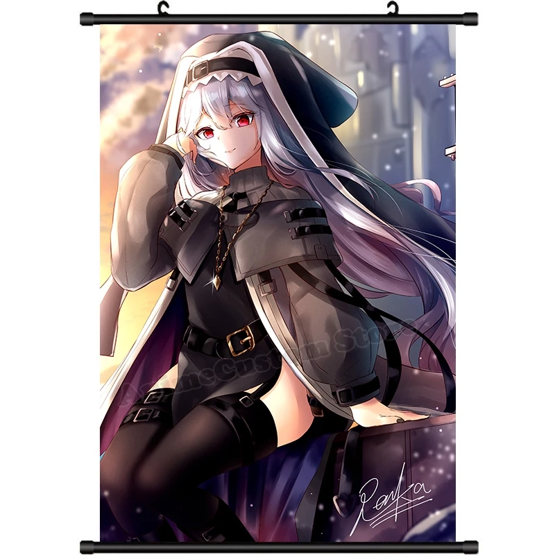 อะนิเมะ Arknights Spectre The Unchained สาวเซ็กซี่คอสเพลย์ Wall Scroll Roll ภาพวาดโปสเตอร์ Gaming แขวนภาพโปสเตอร์ของขวัญ